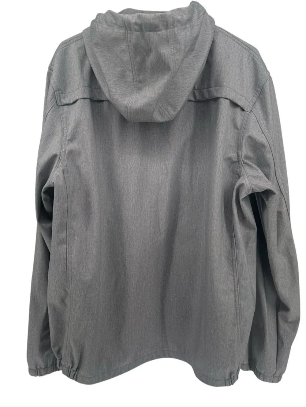 Nomad Mens Heather Grey Full Zip Hooded Windbreaker Jacket‎ Lightweight Pockets